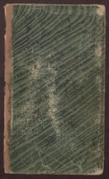 Cover of an old green book: Pemberton Methodist Church seating chart and offering account.