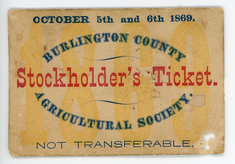 Stockholder's Ticket (front)